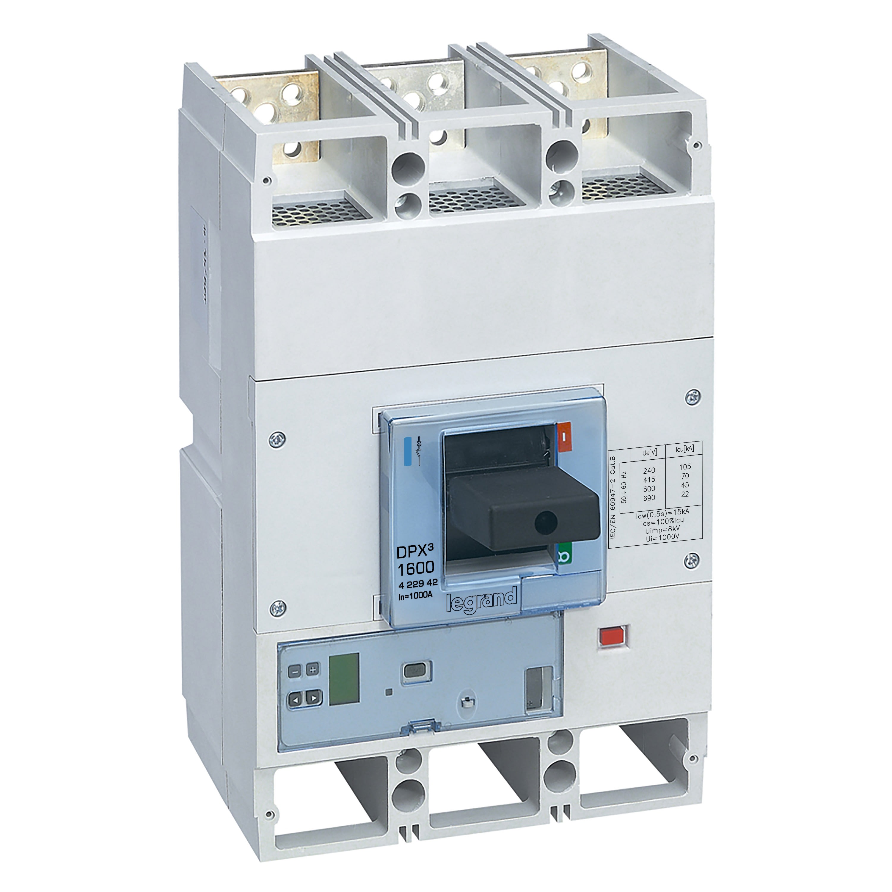 Legrand - DPX31600 disjoncteur electronique S10 3P 1000A 70kA