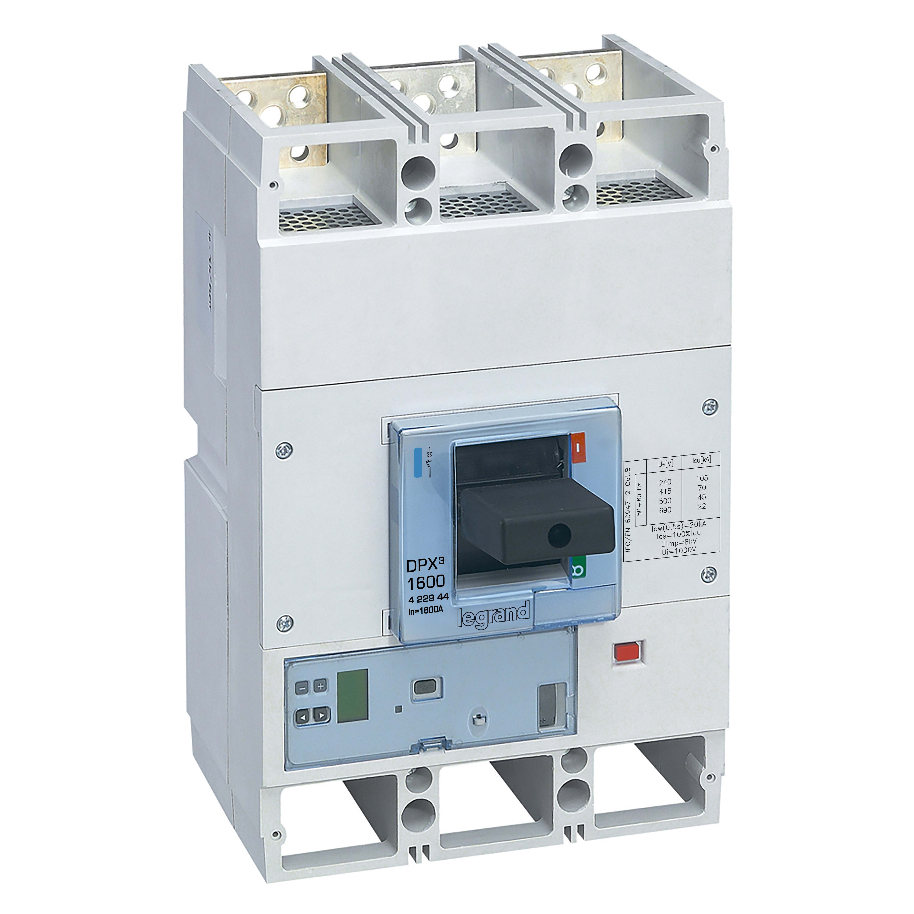 Legrand - DPX31600 disjoncteur electronique S10 3P 1600A 70kA