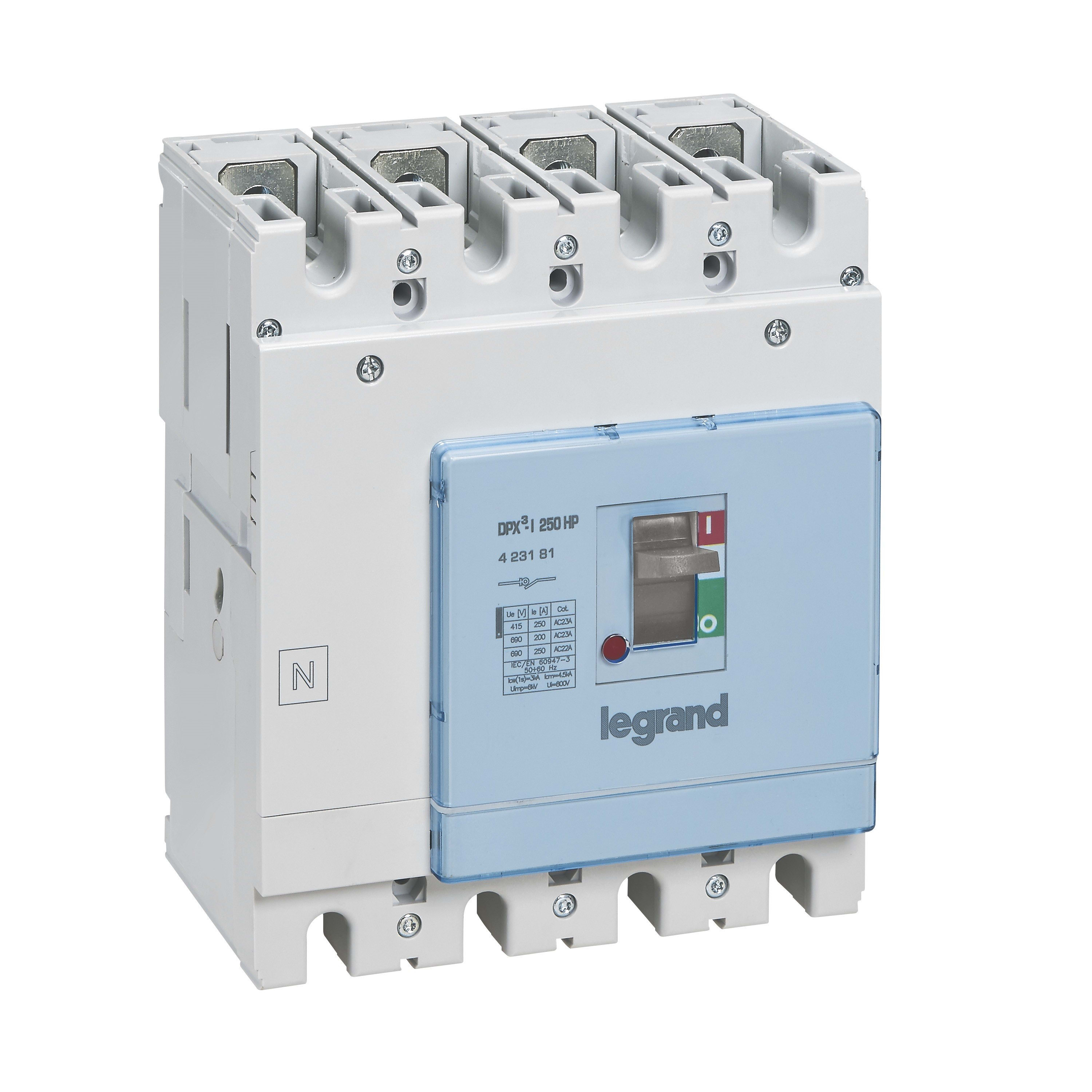 Legrand - Interrupteur à déclenchement libre DPX3-I250HP - 4P - 250A