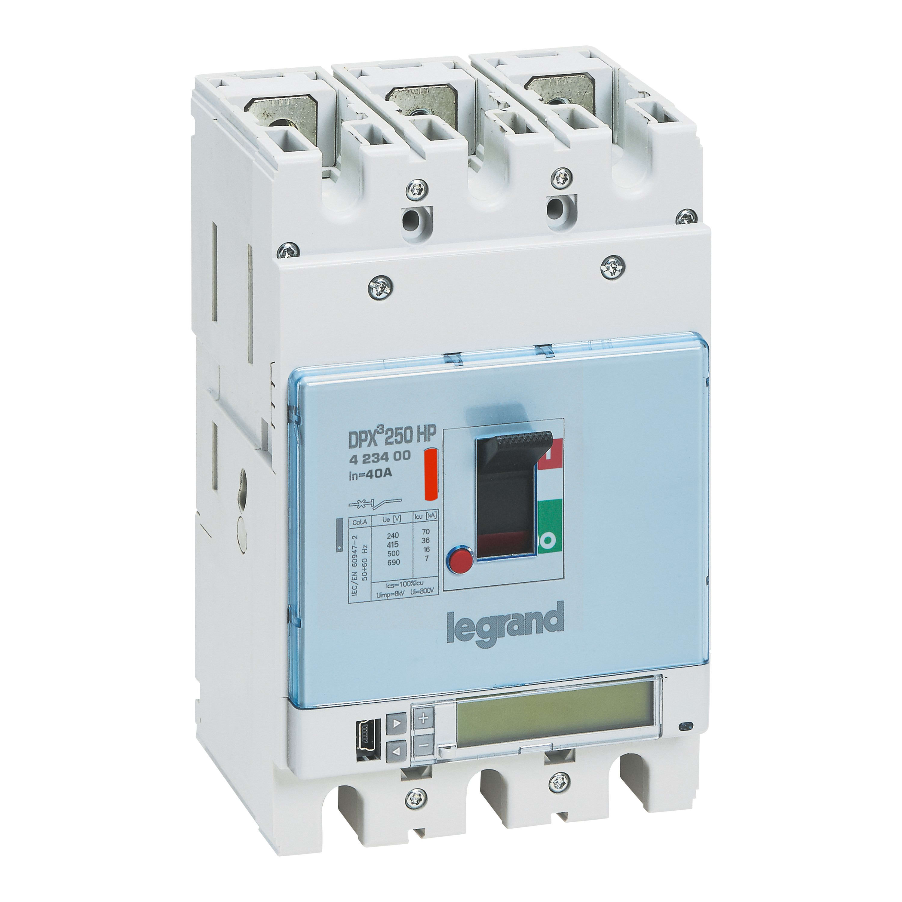 Legrand - Disjoncteur DPX3250HP électronique S10 pouvoir de coupure 36kA 3P 40A
