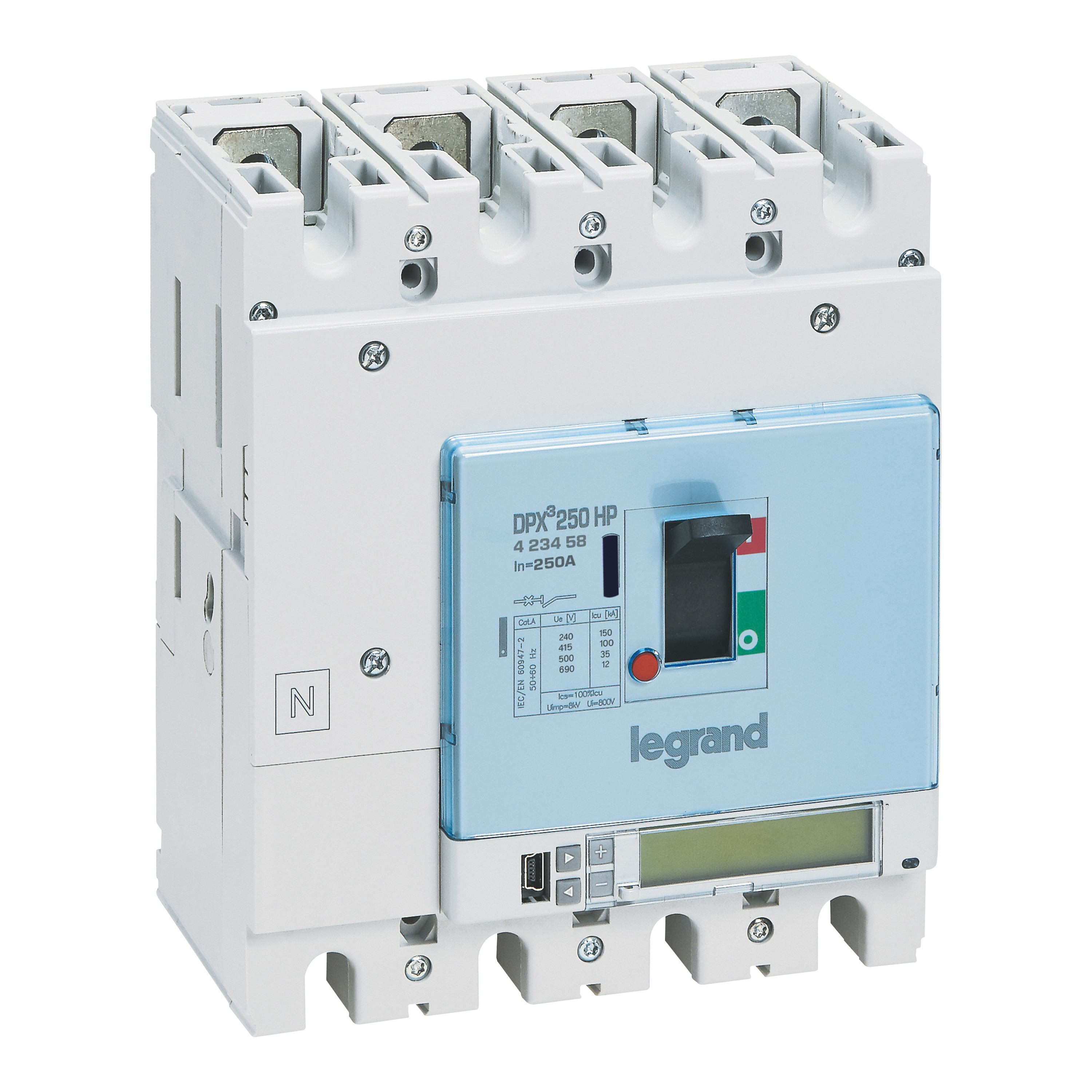 Legrand - Disjoncteur DPX3250HP électronique S10 pouvoir de coupure 100kA 4P 250A