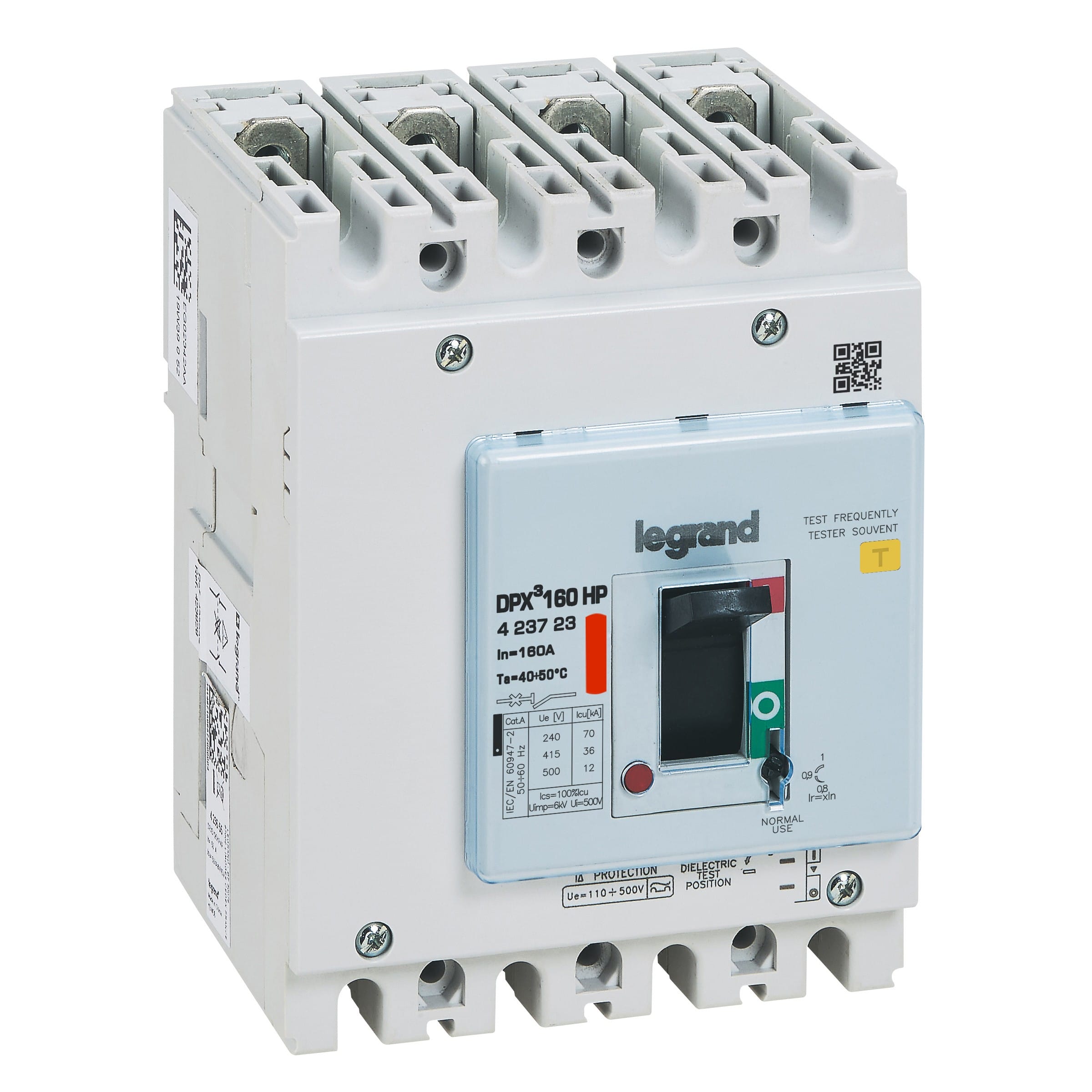 Legrand - DPX3 160HP - Disjoncteur magnéto-thermique 160A 36kA 4P - différentiel