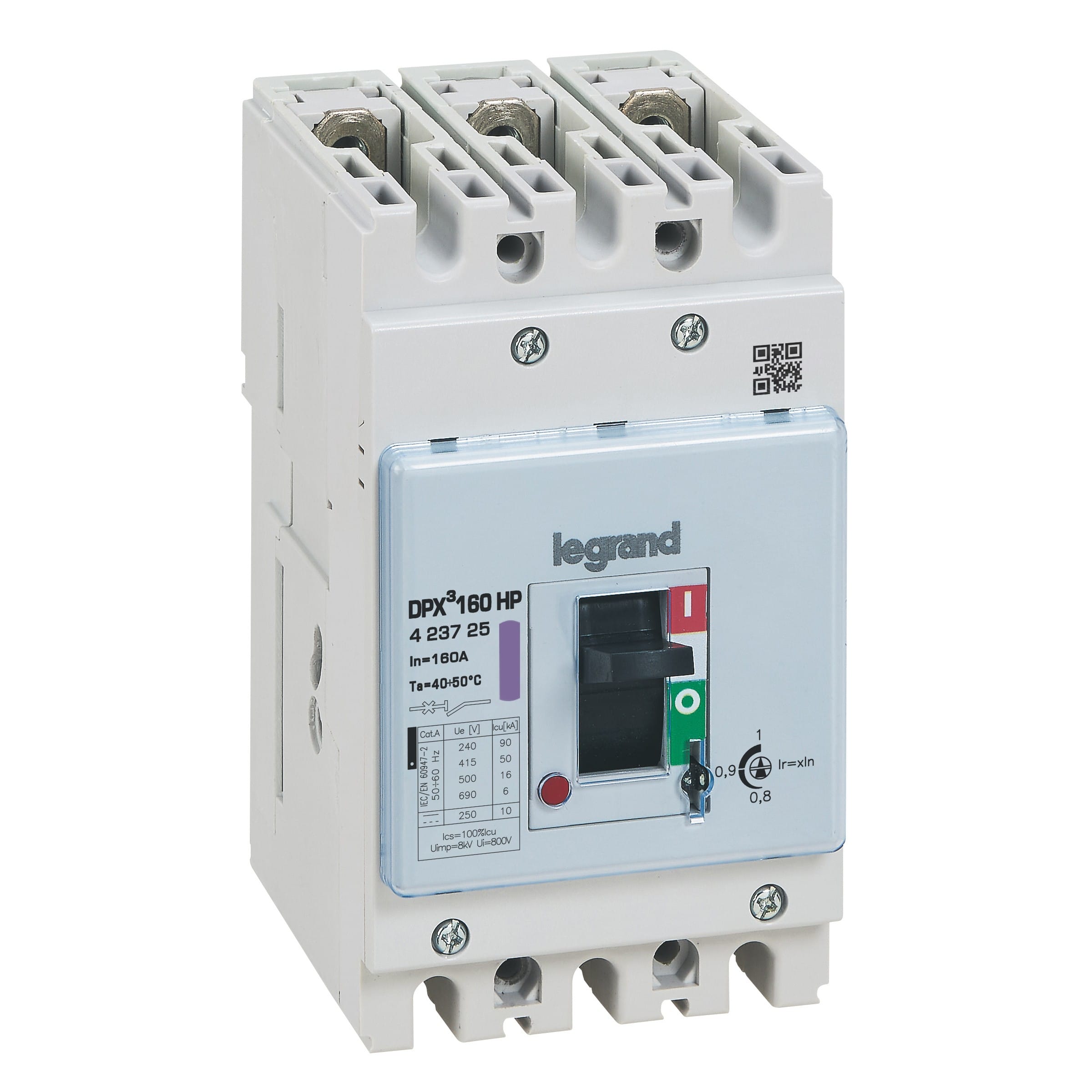 Legrand - DPX3 160HP - Disjoncteur magnéto-thermique 160A 50kA 3P