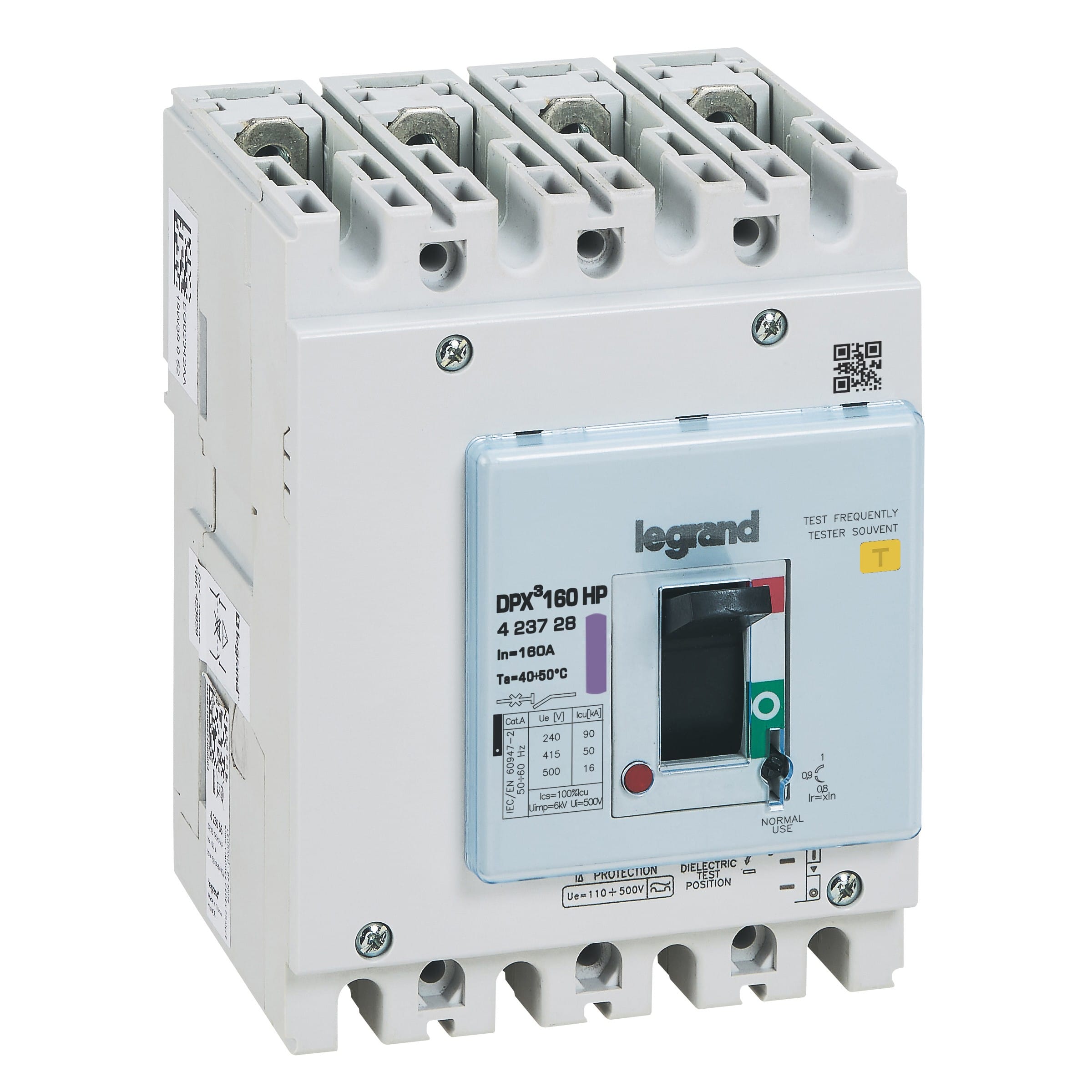 Legrand - DPX3 160HP - Disjoncteur magnéto-thermique 160A - 50kA - 4P - différentiel