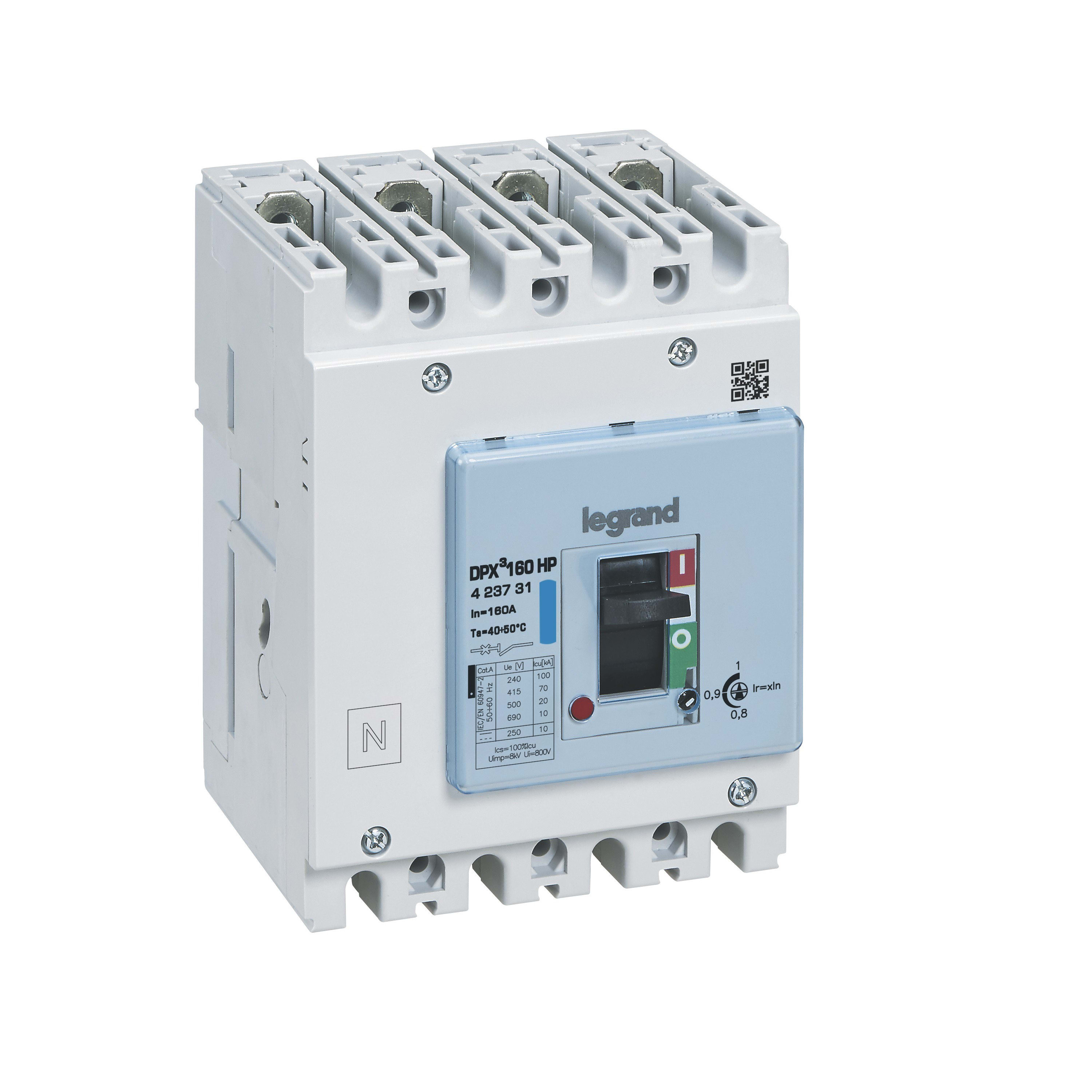 Legrand - DPX3 160HP - Disjoncteur magnéto-thermique 160A - 70kA - 4P