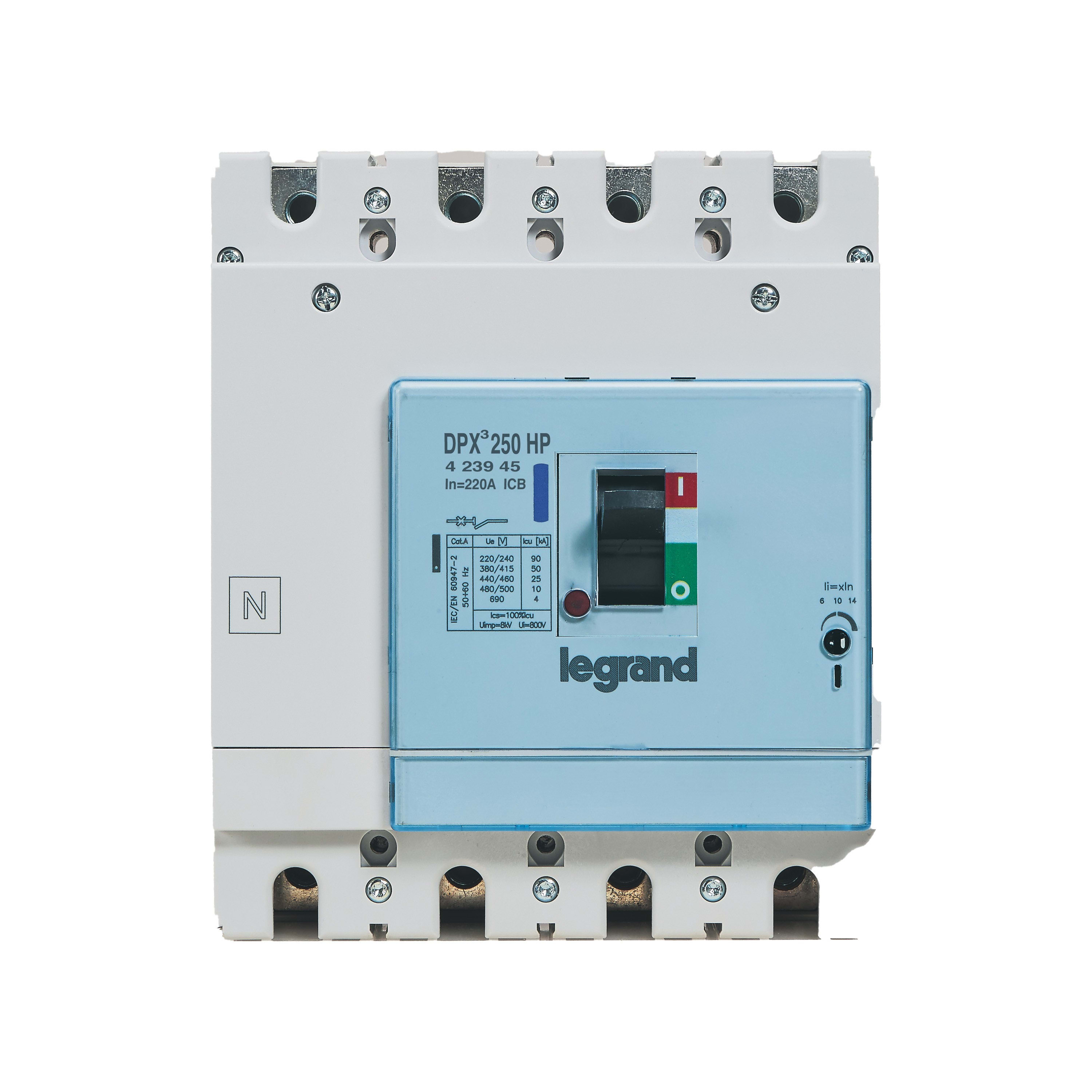 Legrand - Disjoncteur DPX3250HP magnétique seul pouvoir de coupure 50kA 4P 220A