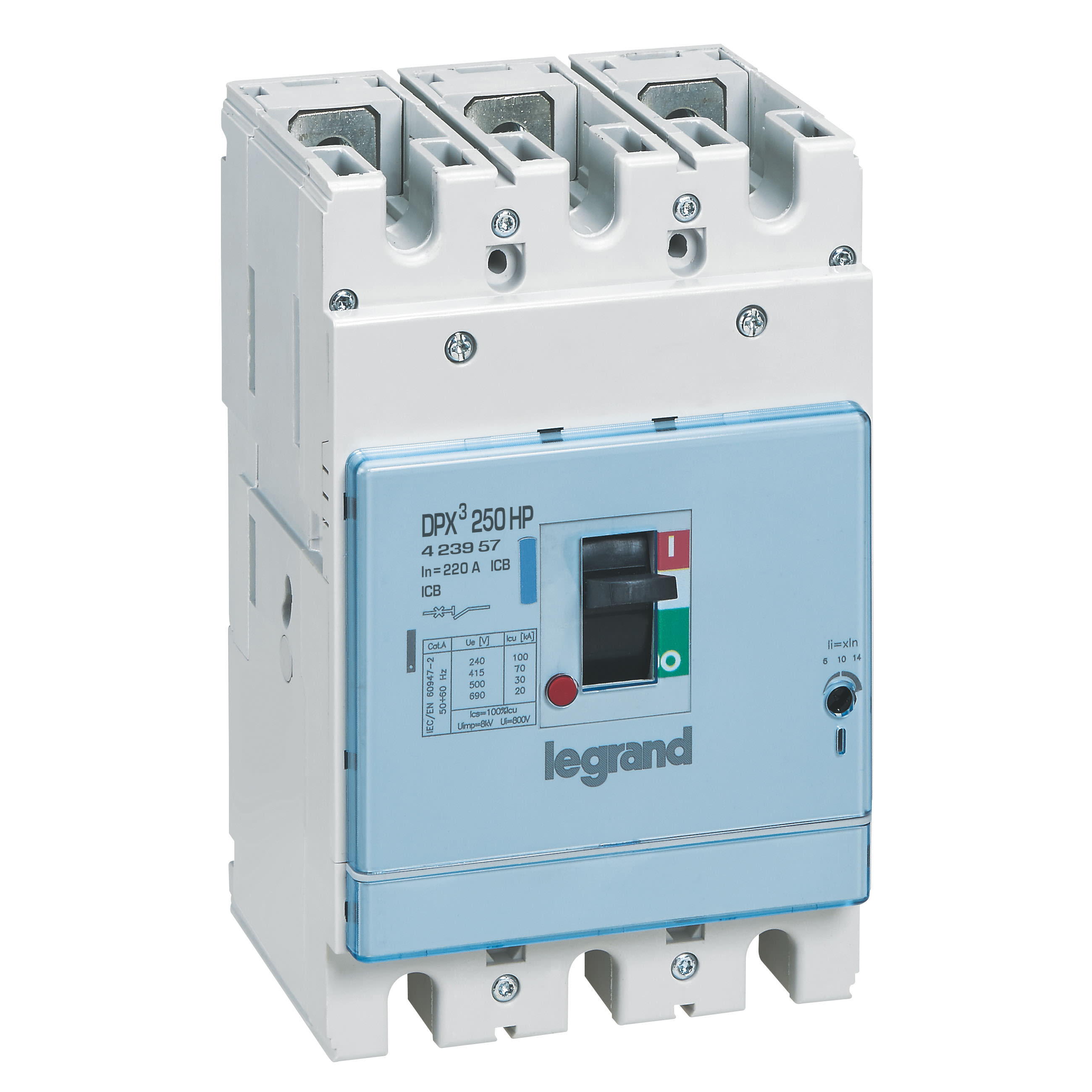 Legrand - Disjoncteur DPX3250HP magnétique seul pouvoir de coupure 70kA 3P 220A