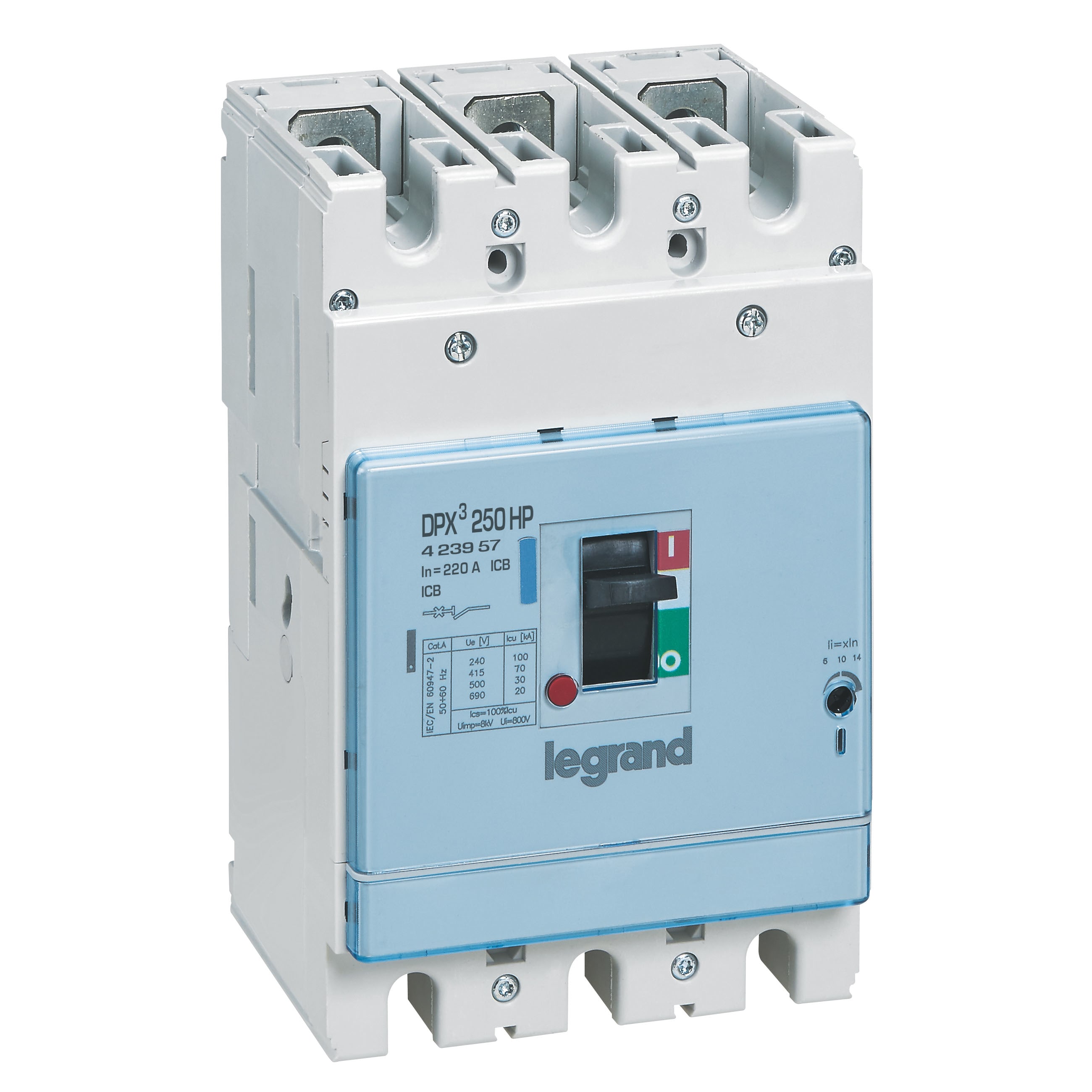 Legrand - Disjoncteur DPX3250HP magnétique seul pouvoir de coupure 70kA 3P 220A