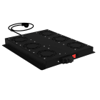 Legrand - Plaque avec 6 ventilateurs, thermostat analogique et 1 prise 2P+T pour Linkeo DC