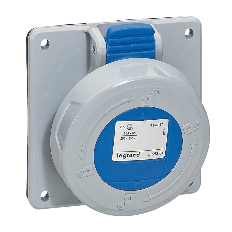 Legrand - Prise à entraxes unifiés P17 IP66/67 32A - 200V~ à 250V~ - 2P+T