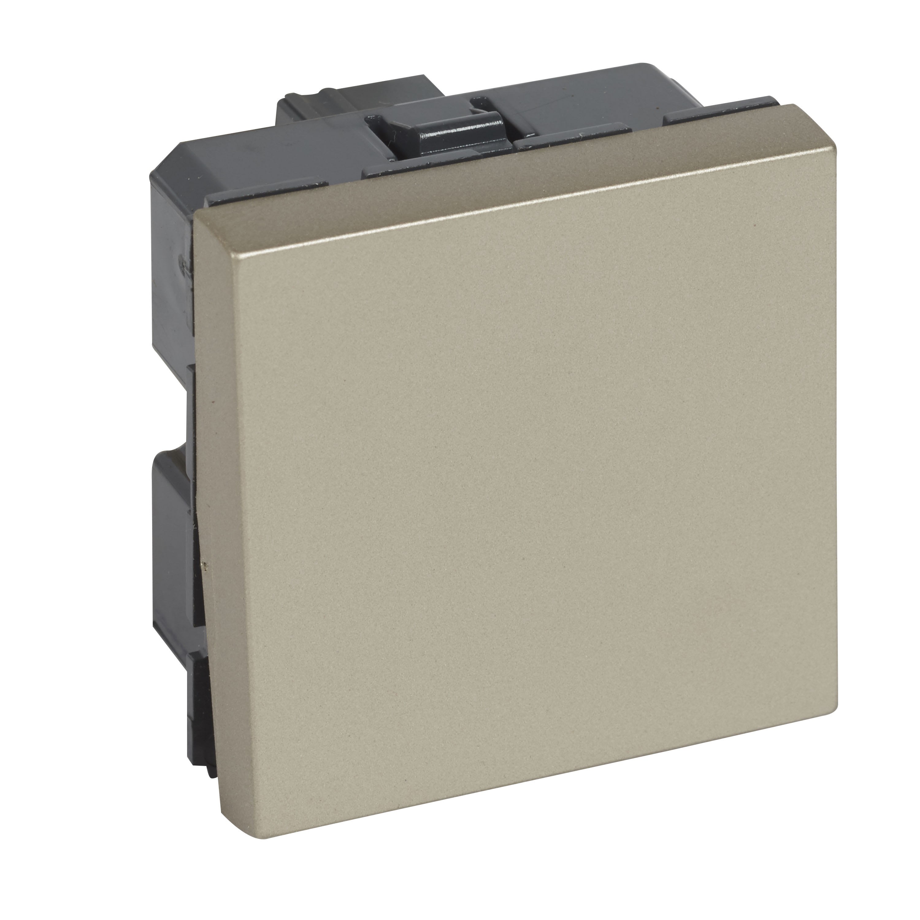 Legrand - Interrupteur 10AX 2 modules Arteor carré champagne