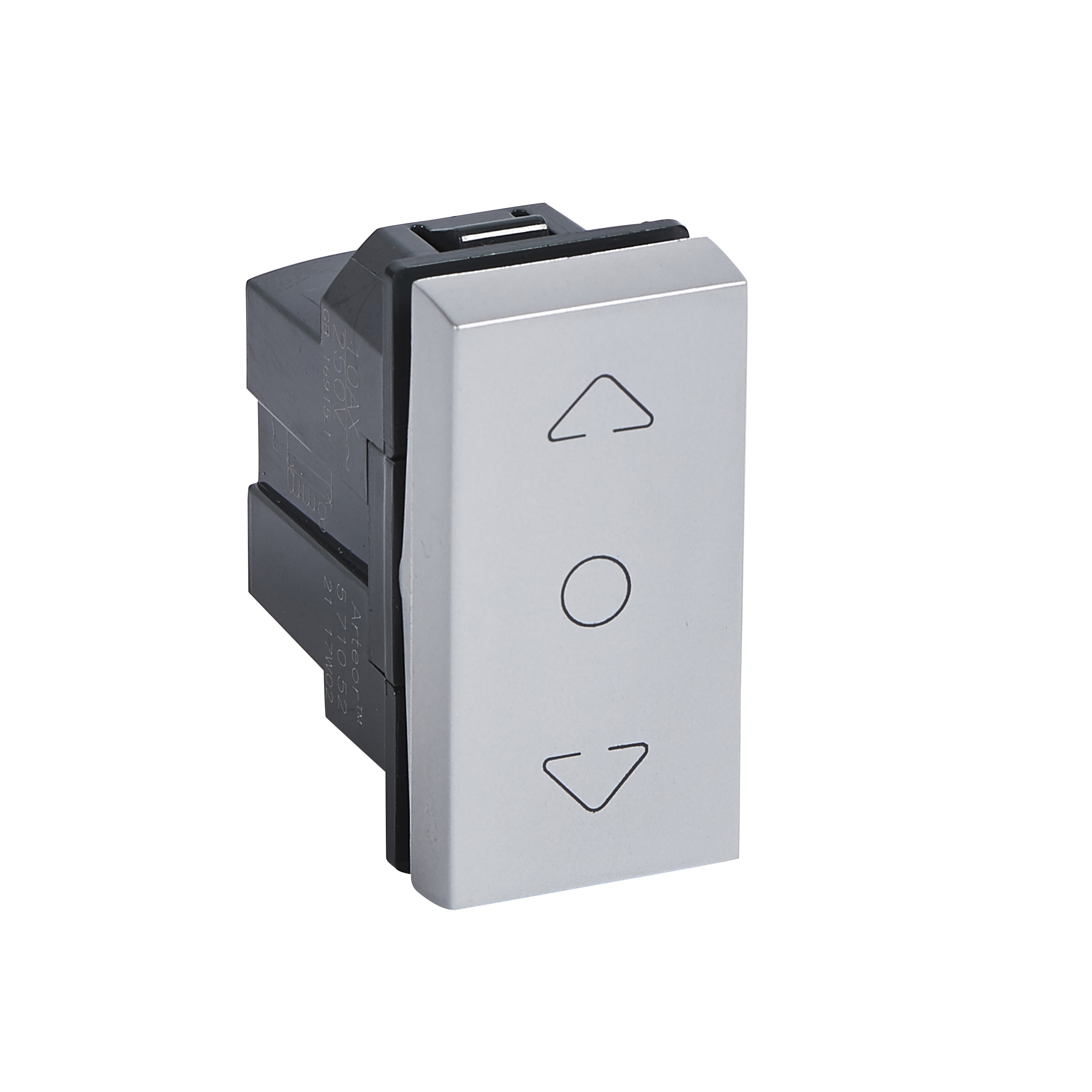 Legrand - INTERRUPTEUR VOLET ROULANT 1 MODULE CENTER OFF CARRE ARTEOR SOFT ALU