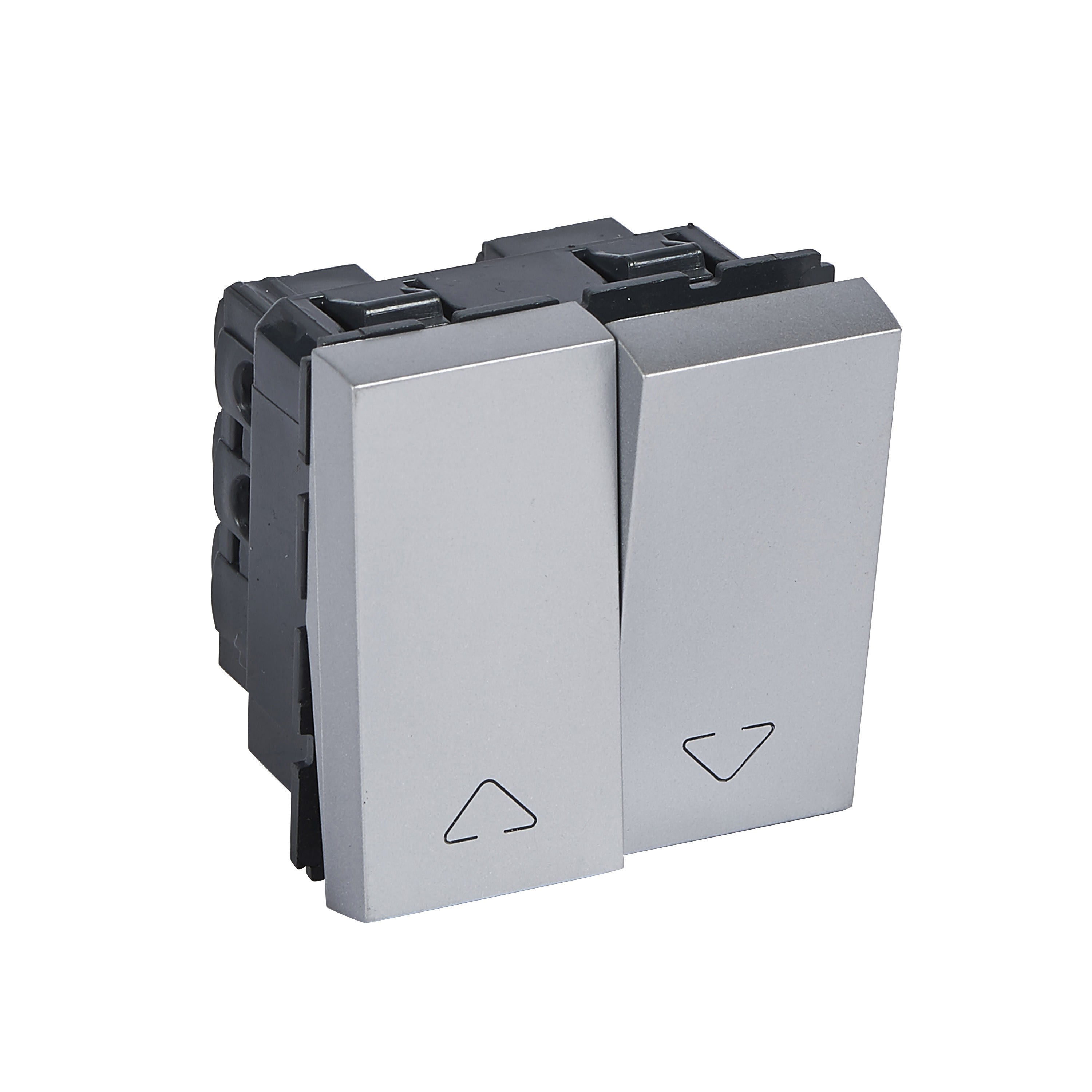 Legrand - DOUBLE INTERRUPTEUR VOLET ROULANT SQU ARE ARTEOR SOFT ALU