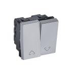 Legrand - DOUBLE INTERRUPTEUR VOLET ROULANT SQU ARE ARTEOR SOFT ALU