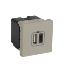 Legrand - CHARGEUR 2 MODULES 2 USB A+C 3A 15W ARTEOR CHAMPAGNE