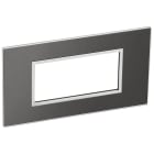 Legrand - PLAQUE DE FINITION ARTEOR 4 MODULES ARTEOR CARRE NOIR