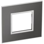 Legrand - PLAQUE DE FINITION ARTEOR 2 MODULES CARRE 1 POSTE NOIR