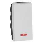 Legrand - INTERRUPTEUR VA-ET-VIENT 10AX UNIPOLAIRE 1 MODULE LUMINEUX CARRE ARTEOR SOFT ALU