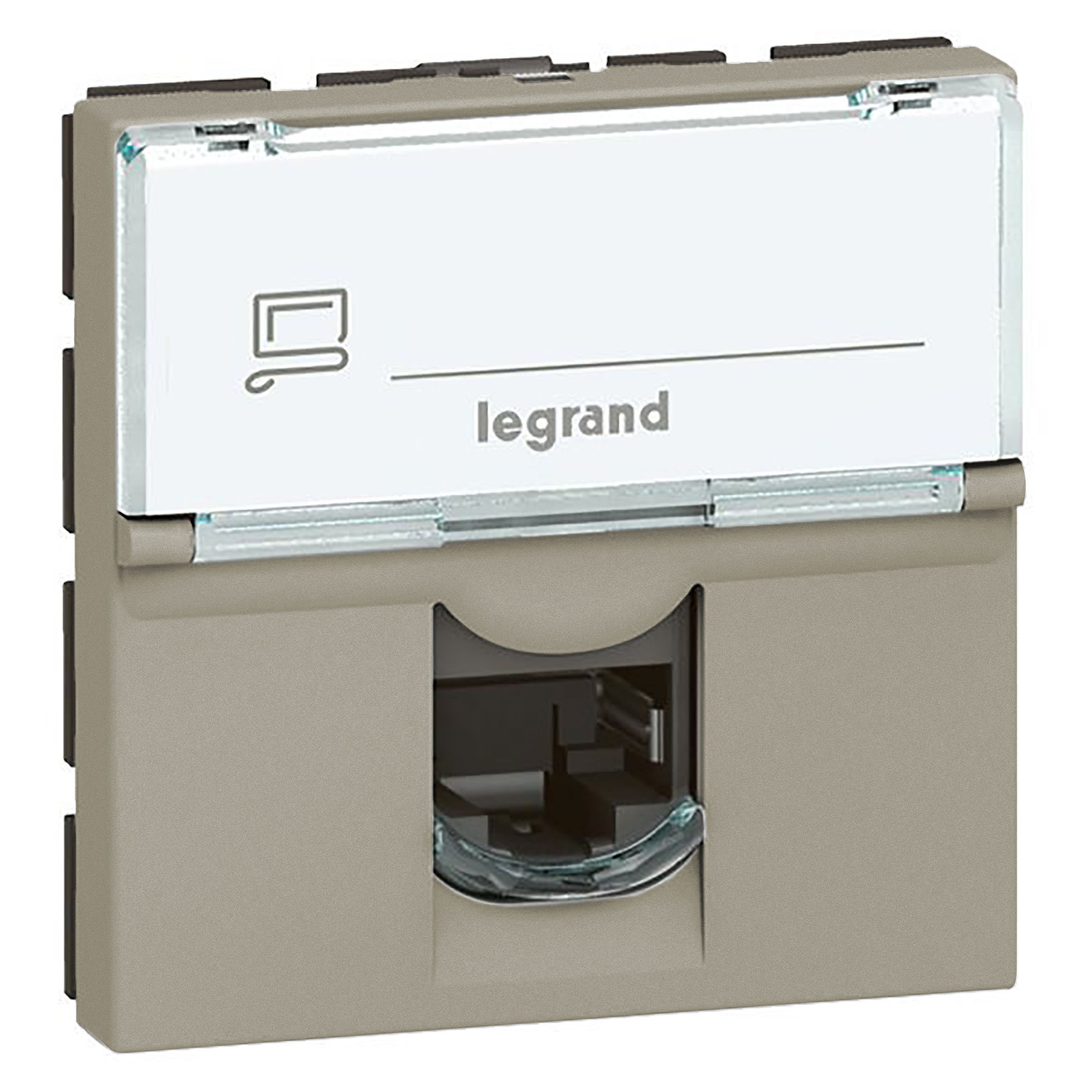 Legrand - PRIE RJ45 CATEGORIE 6 FTP 2 MODULES ARTEOR CARRE CHAMPAGNE