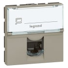 Legrand - PRIE RJ45 CATEGORIE 6 FTP 2 MODULES ARTEOR CARRE CHAMPAGNE