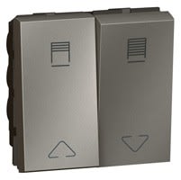 Legrand - DOUBLE SWITCH FOR ELECTRIC SHUTTER 2 MODULES ULES WITH ICONS SQ MAG.