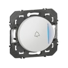 Legrand - Poussoir simple voyant lumineux marquage sonnette dooxie 6A 250V~ finition blanc