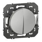Legrand - Double interrupteur ou va-et-vient dooxie 10AX 250V~ finition alu