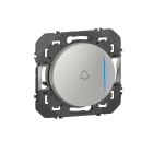 Legrand - Poussoir avec voyant lumineux marquage sonnette dooxie 6A 250V~ finition alu
