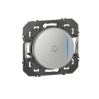 Legrand - Poussoir avec voyant lumineux marquage sonnette dooxie 6A 250V~ finition alu
