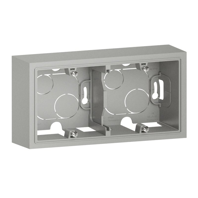 Legrand - Cadre saillie 2 postes dooxie finition alu