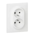 Legrand - Double prise 2P+T compacte monobloc easyréno dooxie 16A avec plaque