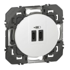 Legrand - Double Prise USB Type-C dooxie 3A 15W finition blanc