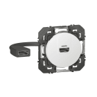 Legrand - Prise HDMI 2.0 Type A préconnectorisée dooxie finition blanc