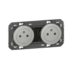 Legrand - Double prise de courant 2P+T Surface dooxie 16A précâblées finition alu