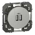 Legrand - Double Prise USB Type-A dooxie 3A finition alu