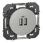 Legrand - Double Prise USB Type-A dooxie 3A finition alu