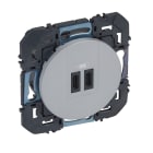 Legrand - Double Prise USB Type-C dooxie 3A 15W finition alu