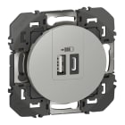 Legrand - Double Prise USB 1 Type-A + 1 Type-C dooxie 3A finition alu