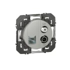 Legrand - Prise TV-SAT + RJ45 catégorie 6 STP compacte dooxie finition alu