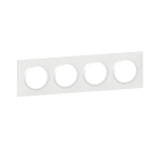 Legrand - Plaque carrée dooxie 4 postes finition Blanc