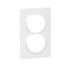Legrand - Plaque carrée spéciale dooxie 2 postes avec entraxe 57mm finition blanc
