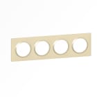 Legrand - Plaque carrée dooxie 4 postes finition dune