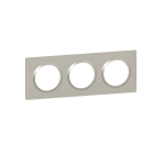 Legrand - Plaque carrée dooxie 3 postes finition plume