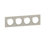 Legrand - Plaque carrée dooxie 4 postes finition plume