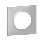 Legrand - Plaque carrée dooxie 1 poste finition effet aluminium
