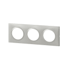 Legrand - Plaque carree dooxie 3 postes finition effet aluminium
