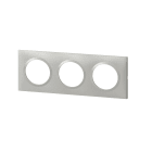 Legrand - Plaque carrée dooxie 3 postes finition effet aluminium