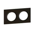 Legrand - Plaque carree dooxie 2 postes finition noir velours