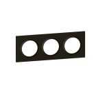 Legrand - Plaque carree dooxie 3 postes finition noir velours