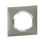 Legrand - Plaque carrée dooxie 1 poste finition effet inox brossé